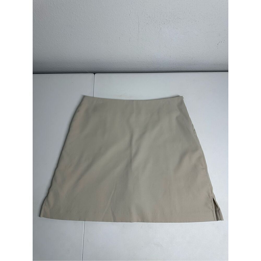Coral Bay Golf Pickle Ball Skort Size 10 Tan Performance Stretch Skirt Shorts